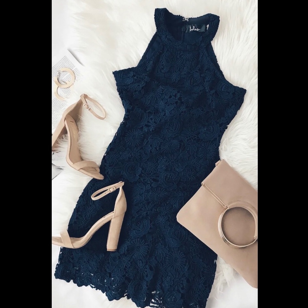 Navy Lace Dress